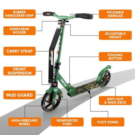Hurtle Lightweight And Foldable Kick Scooter, HURTSCA HURTSCA